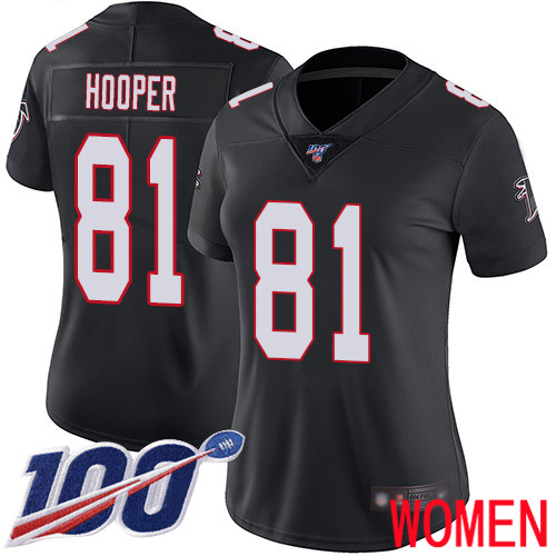 Atlanta Falcons Limited Black Women Austin Hooper Alternate Jersey NFL Football #81 100th Season Vapor Untouchable->youth nfl jersey->Youth Jersey